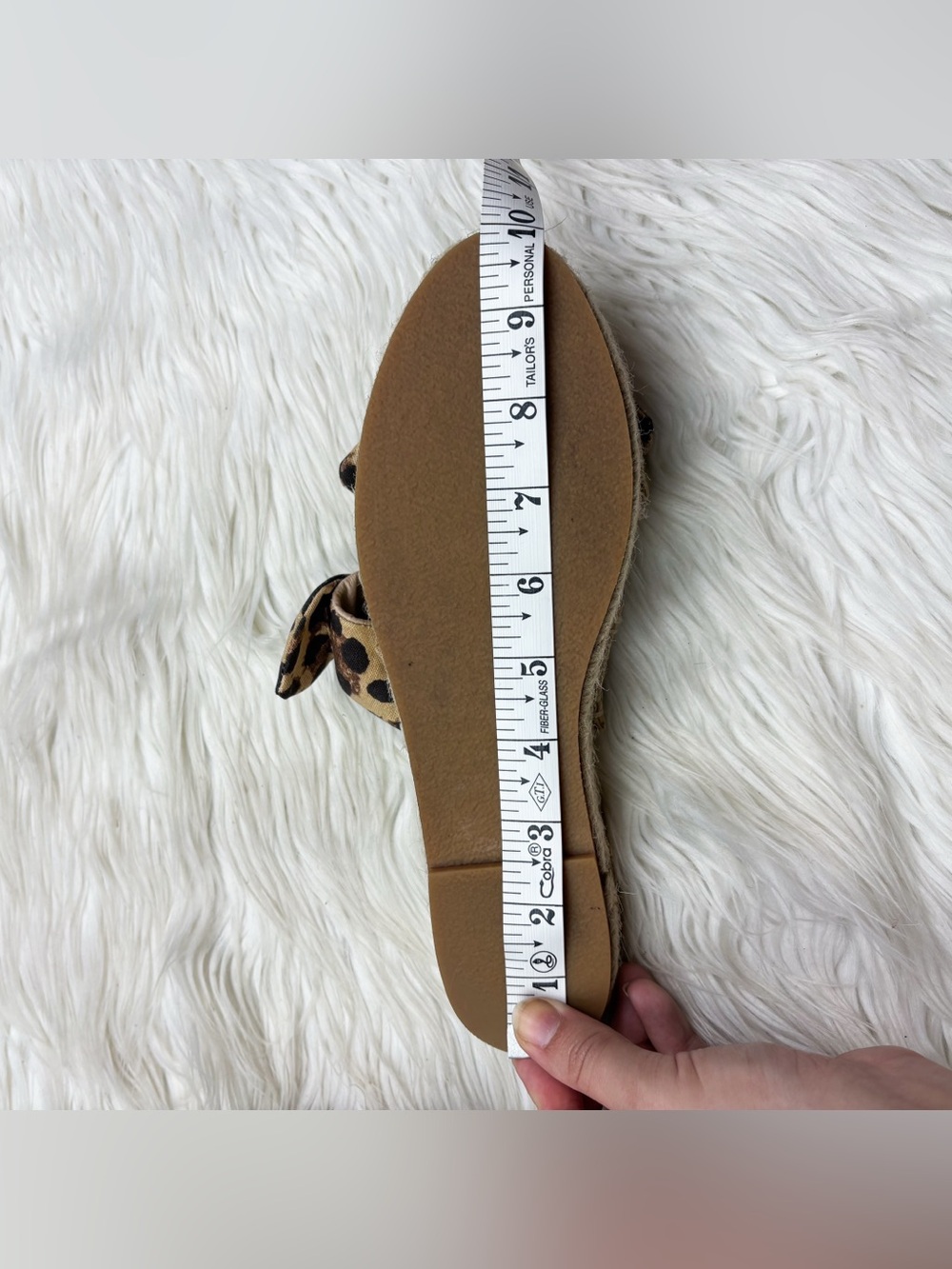 Loeffler Randall Leopard Print Bow Espadrille Slide - Cream, Brown, Black - Picture 10 of 10